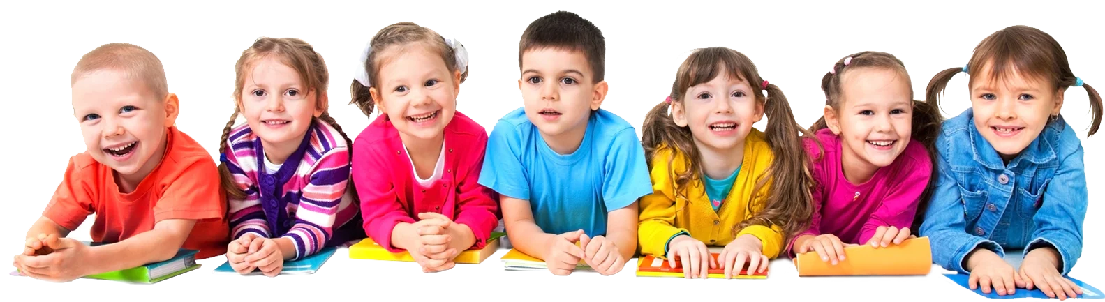 Row of children facing camera